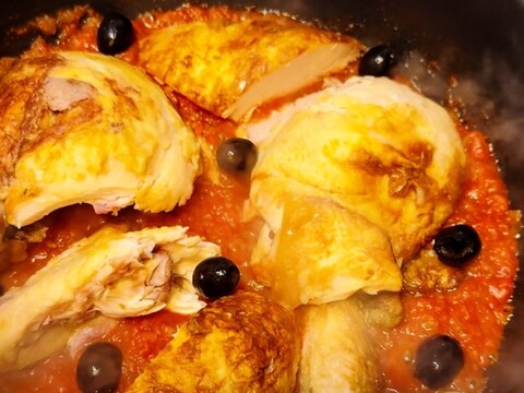 鶏肉とオリーブ煮込み